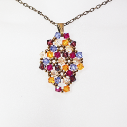 Pendant 40cm - Malvina Rhombus S-Bronze Chain - Pendant 40cm - Laiton bronze